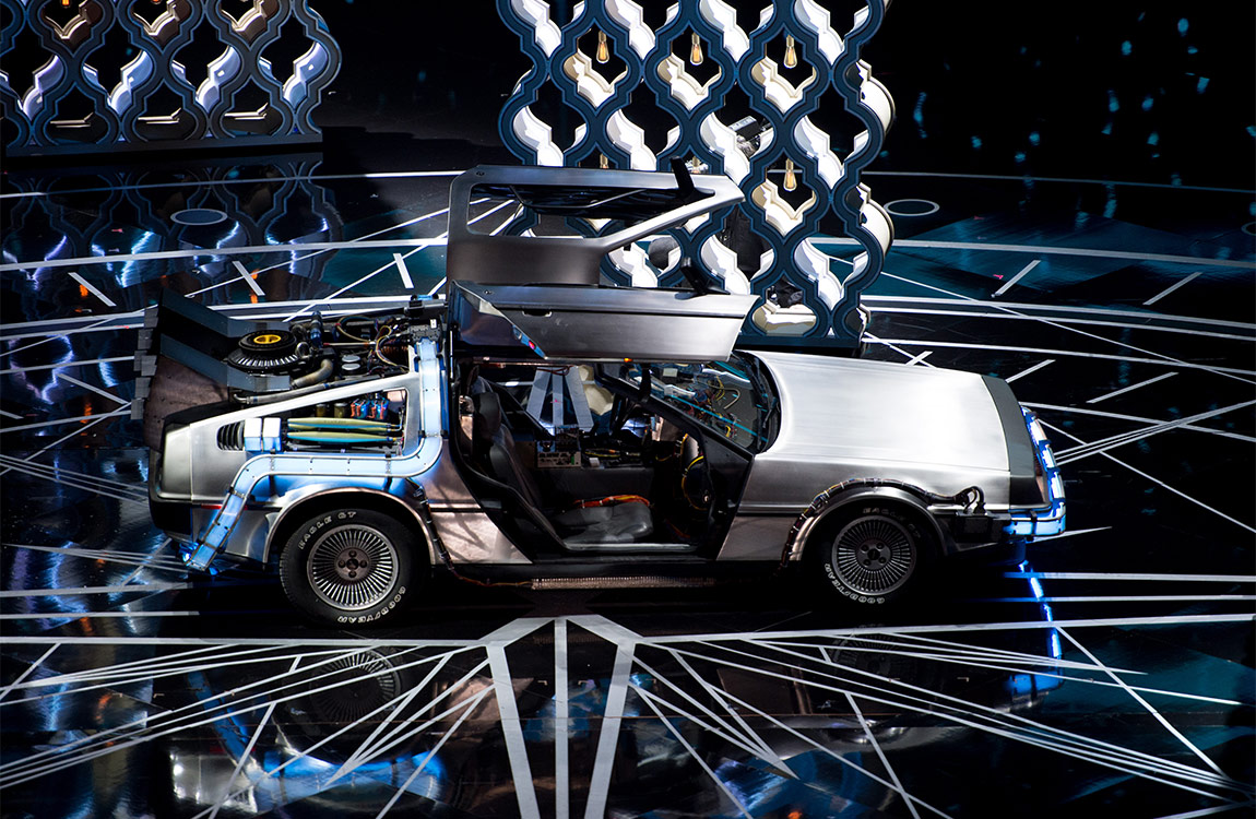 The DeLorean DMC-12 on stage during the live ABC Telecast of The 89th Oscars® at the Dolby® Theatre in Hollywood, CA on Sunday, February 26, 2017.