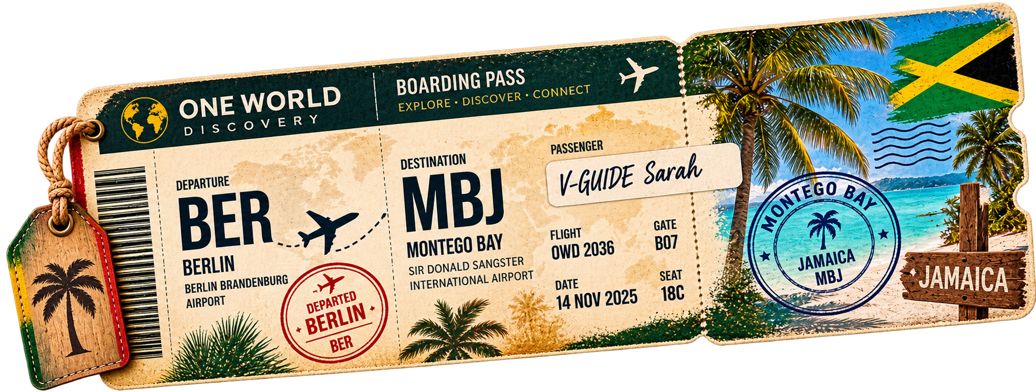 Jamaica travel ticket